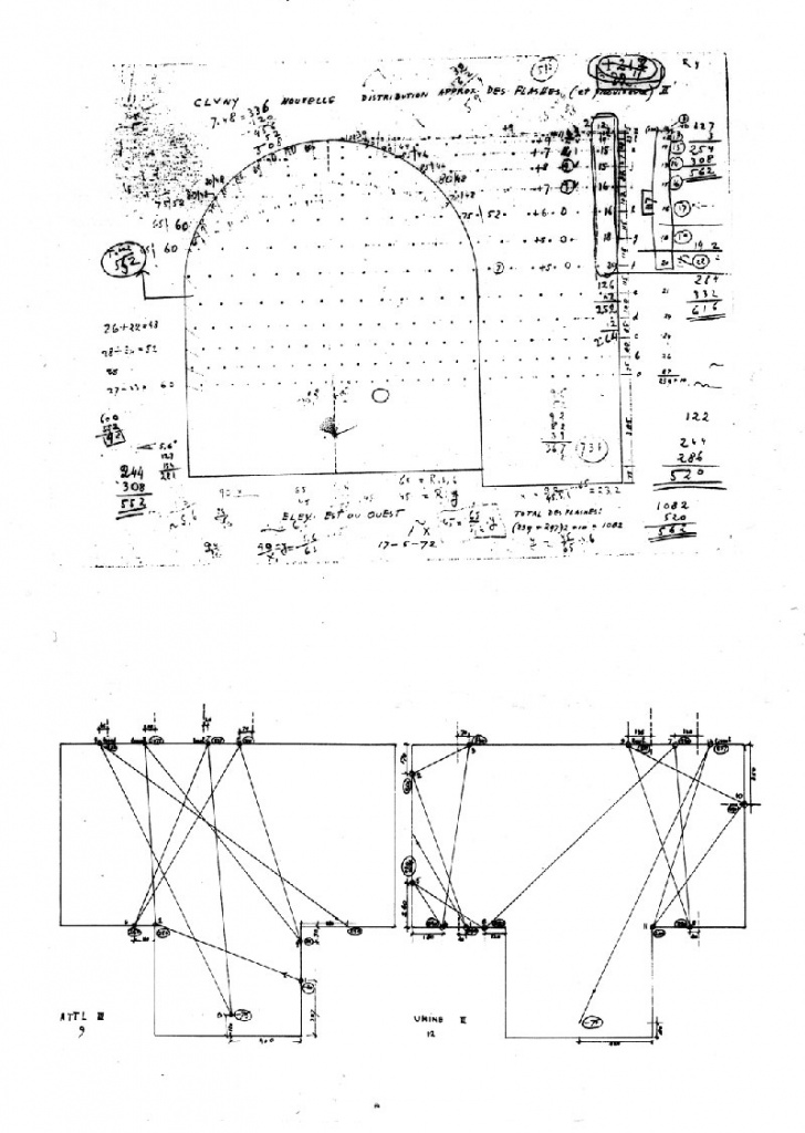 xenakis-polytopes-cluny-04-Composers-diagrams-showing-distribution-of-flashbulbs-and-laser-trajectories