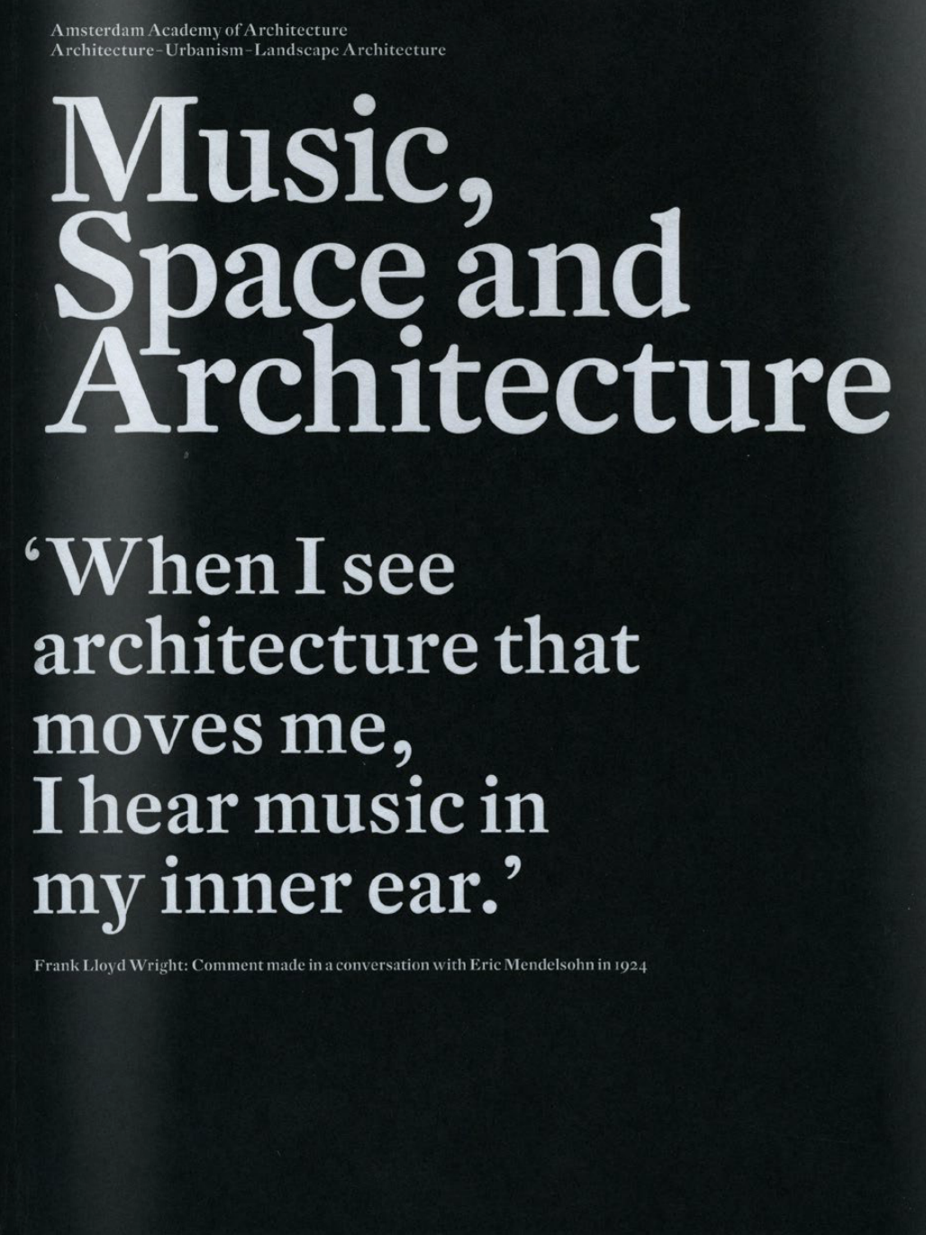 Music, Space And Architecture